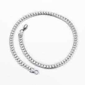 304 Stainless Steel Chain Necklaces, with Lobster Claw Clasps