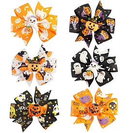 Haisheng Halloween bow headdress baby hair clip children cartoon accessories bat three-dimensional clip hair accessories