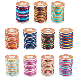 Сегментная окрашенная полиэфирная нить, плетеный шнур