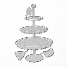 Tiered Cake Tray Carbon Steel Cutting Dies Stencils, for DIY Scrapbooking/Photo Album, Decorative Embossing DIY Paper Card