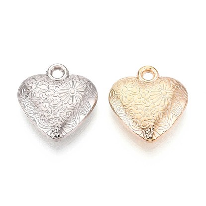 Пластмассовые подвески ccb, Сердце со цветками 