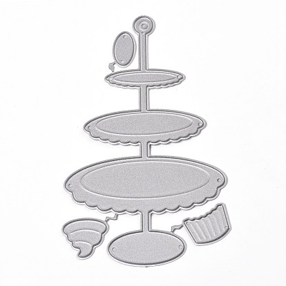 Tiered Cake Tray Carbon Steel Cutting Dies Stencils, for DIY Scrapbooking/Photo Album, Decorative Embossing DIY Paper Card