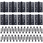 10Pcs Stainless Steel Cabinet Drawer Butt Hinges Connectors, with 90Pcs Replacement Hinge Screws, Wooden Box Accessories
