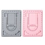 Plastic Flocked Bead Design Boards, for Necklace Design, Rectangle 9.33x12.99x5.12 inch