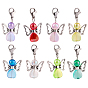 1 Bag Acrylic & Alloy Pendant Decorations, Angel, with 304 Stainless Steel Lobster Claw Clasps