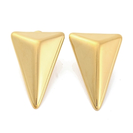 Ion Plating(IP) 304 Stainless Steel Stud Earrings for Women, Triangle