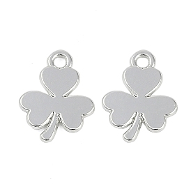 Rack Plating Alloy Pendants, Lead Free & Cadmium Free,  Leaf Charms