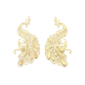 304 из нержавеющей стали большие кулоны, гравированные металлические украшения, павлин