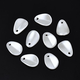 ABS Plastic Imitation Pearl Charms, Teardrop