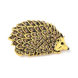 Брошь в виде ежа из сплава со стразами, изысканная булавка для лацканов для мужчин и женщин