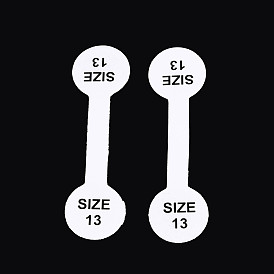 Стикер размера складного бумажного кольца, бирка с размером клейкого кольца, круглые