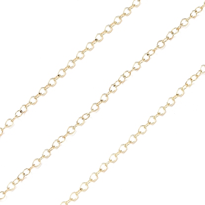 Brass Cable Chains, Soldered, Real 14K Gold Filled Chains