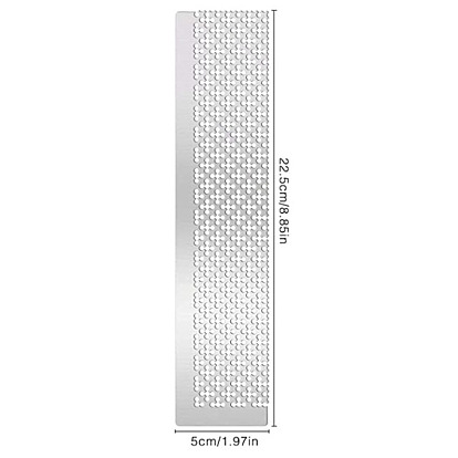201 Stainless Steel Diamond Drawing Rulers, Plum Mesh Ruler, Dot Drill Tool, with 699 Blank Grids