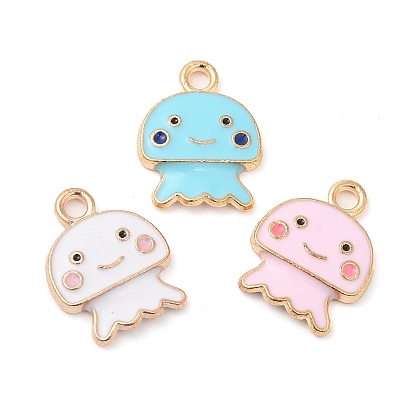 Подвески из эмали и сплава, золотой свет, очарование медузы