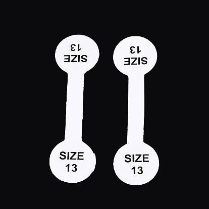 Стикер размера складного бумажного кольца, бирка с размером клейкого кольца, круглые