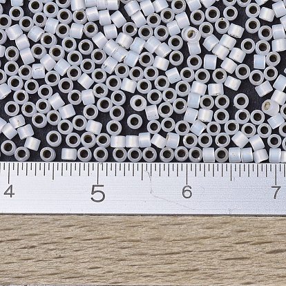 MIYUKI Delica Beads, Cylinder, Japanese Seed Beads, 11/0, Lined Opal
