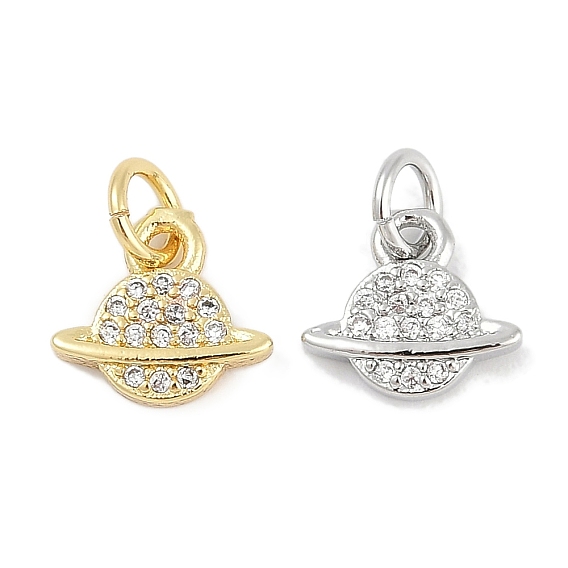 Латунные микро проложить кубического циркония подвески, прелести планеты, без свинца и без кадмия, долговечный, стойки покрытие, с целью перехода в кольце