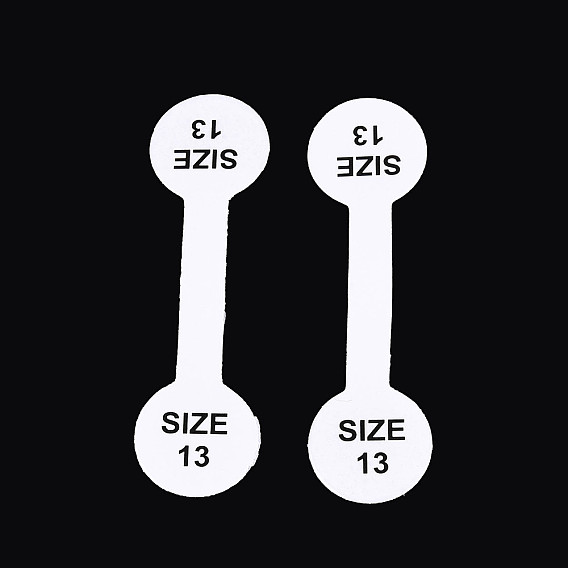 Стикер размера складного бумажного кольца, бирка с размером клейкого кольца, круглые