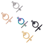PVD Vacuum Plating 304 Stainless Steel Toggle Clasps, Ring