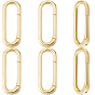 6шт. латунные пружинные кольца-затворы, долговечный, без кадмия и без свинца, стойки покрытие, овальные