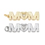 Латунные микро проложить кубического циркония подвески, слово мама, без кадмия и без свинца, стойки покрытие, долговечный, с целью перехода в кольце