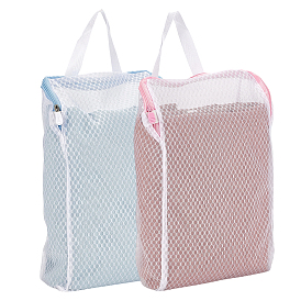 2шт. 2 цветов, полиэстер, пакеты для хранения белья на молнии, с ручкой, прямоугольные