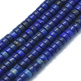 Hilos de cuentas de lapislázuli natural, teñido, Disco redondo plano