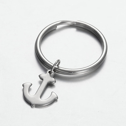 Stainless Steel Anchor Keychain, 43mm