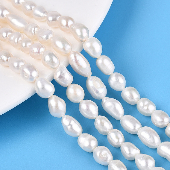 Нити из натурального культивированного пресноводного жемчуга, барочный жемчуг кеши жемчужные бусы, двух сторон полированной