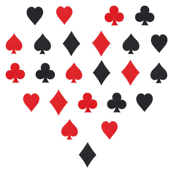 Термоклейкая ткань для вышивки утюгом / пришивание заплат, с полиэфирным шпагатом и неткаными материалами костюмная фурнитура, аппликация, для рюкзаков, сердце и лопата, дубинка и бриллиант