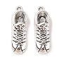 Тибетский стиль сплава цинка подвески, кроссовки, без свинца и без кадмия, 27.3x9x7.5 мм, отверстие : 1.5 мм, Около 166 шт / 500 г