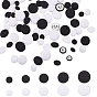 250 шт. 10 стили 1 пуговицы из полиэстера с отверстием, с алюминиевыми выводами, полукруглая кнопка