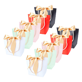 Paper Bags, Gift Bags, Shopping Bags, Wedding Bags with Ribbon, Rectangle with Handles