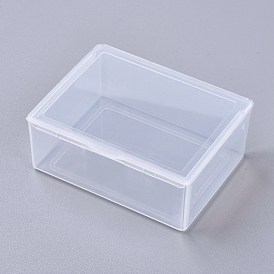 Transparent Plastic Bead Containers, with Lids, for Beads, Jewelry, Craft Supplies, Rectangle