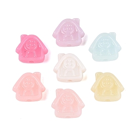Imitation Jelly Plastic Beads, House