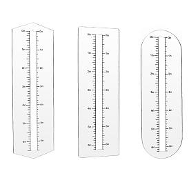 3 шт. 3 стили индивидуальный инструмент для шитья акриловых молний, инструмент для коробчатой сумки, Правители