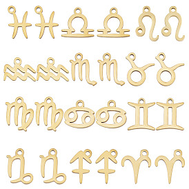 24 шт. 12 стиль 12 созвездия ручная полировка 304 подвески из нержавеющей стали, золотые