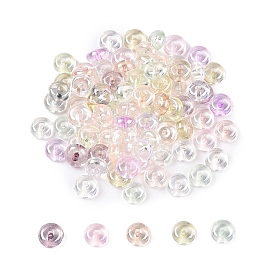 Transparent Dyed Colours Glass Seed Beads, Donut