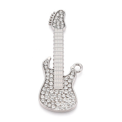 Сплав горный хрусталь большие кулоны, гитар, без кадмия и без свинца