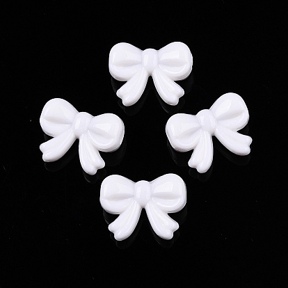 Непрозрачные акриловые бусины, бантом