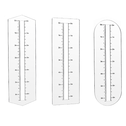 3 шт. 3 стили индивидуальный инструмент для шитья акриловых молний, инструмент для коробчатой сумки, Правители