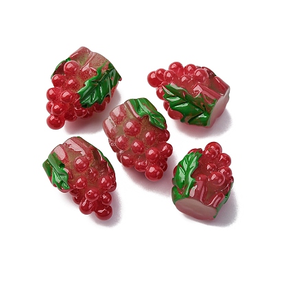 Бусины из cмолы, имитация еды, без отверстия , виноград