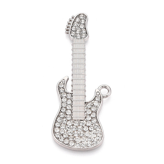 Сплав горный хрусталь большие кулоны, гитар, без кадмия и без свинца