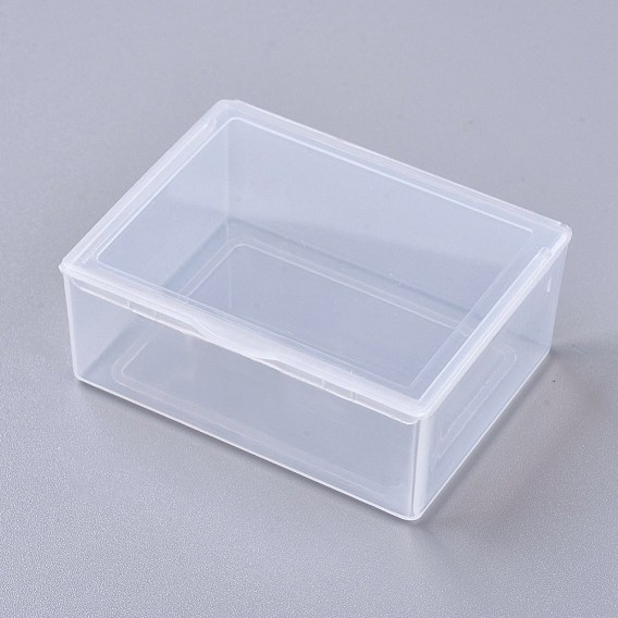 Transparent Plastic Bead Containers, with Lids, for Beads, Jewelry, Craft Supplies, Rectangle