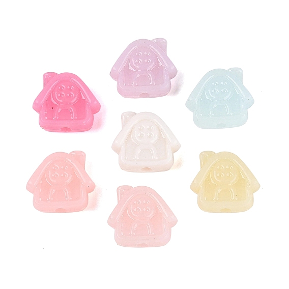 Imitation Jelly Plastic Beads, House