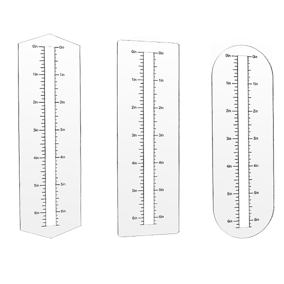 3 шт. 3 стили индивидуальный инструмент для шитья акриловых молний, инструмент для коробчатой сумки, Правители