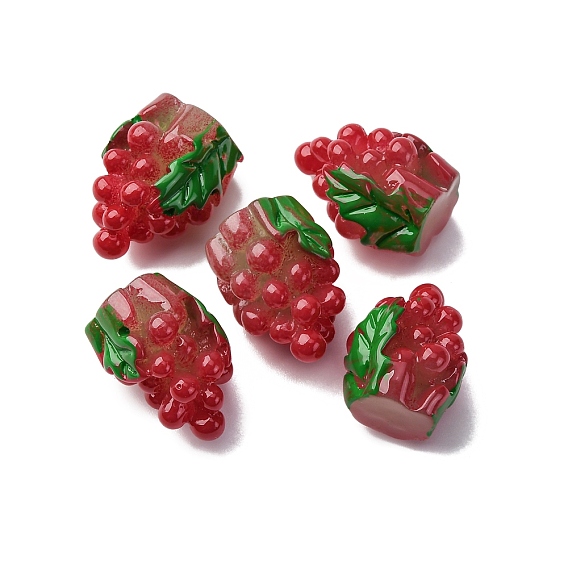 Бусины из cмолы, имитация еды, без отверстия , виноград