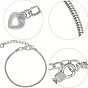 Alloy Round Snake Chain Bracelet, for European Style Bracelet Making