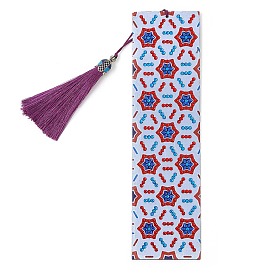 DIY Diamond Painting Bookmark with Tassel Pendants Kits, Grid Pattern