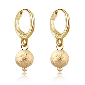 Fashionable Vintage Unique Alloy Earrings with Round Ball Pendant in Gold and Silver Colors